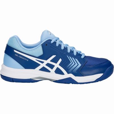 Asics Gel-dedicate 5 - Naisten Tenniskengät - Sininen/Valkoinen